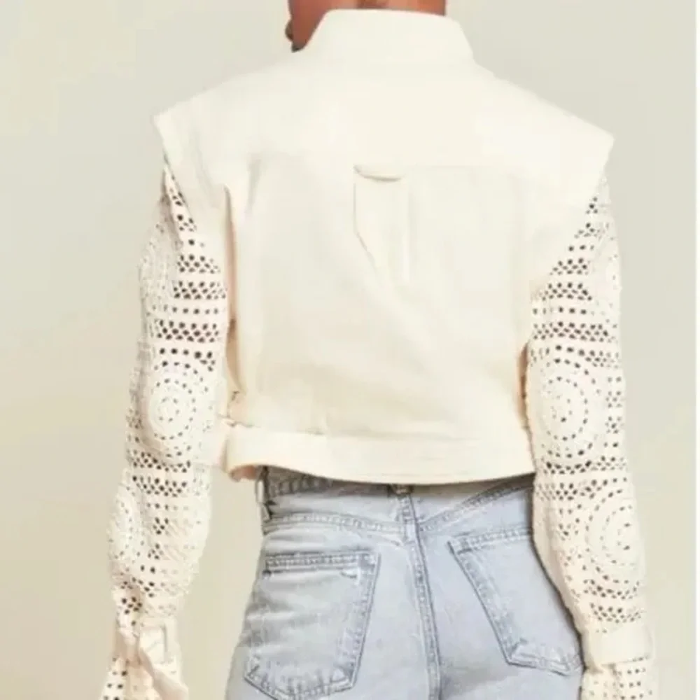 Veronica Beard Aylin Crochet-Sleeve Jacket – Size  small 4/6 - Picture 4 of 15